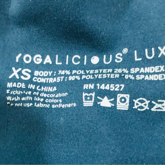 Deep navy blue and deep navy greenish yogalicious pants - Picture 4 of 4